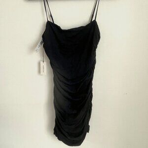 NWT Artizia Ruched Contour Mini Dress Black (L)